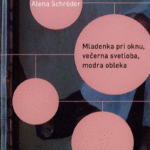 Naslovnica: Mladenka pri oknu, večerna svetloba, modra obleka