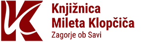 Logotip Knjižnica Mileta Klopčiča Zagorje ob Savi