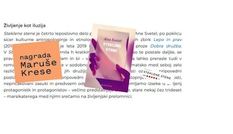 Ana Svetel prejela nagrado Maruše Krese